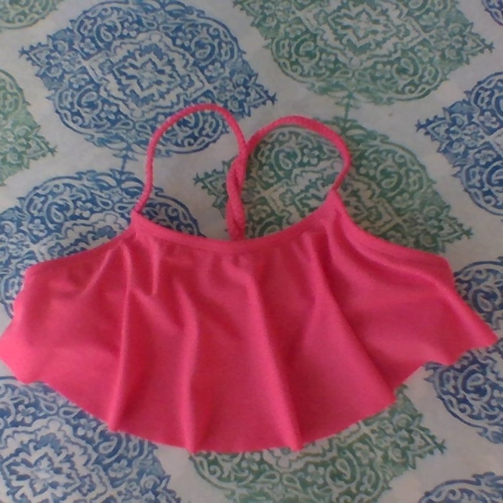 coral pink bikini top!!